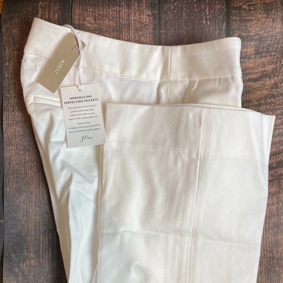 J. Crew Hayden Pant Bistretch Cotton AJ420 White - Picture 4 of 7